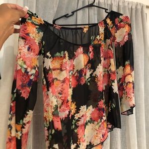 Floral off the shoulders top